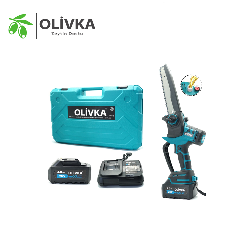 Olivka Olv-65 Kömürsüz Motor Dijital Göstergeli Akülü Testere